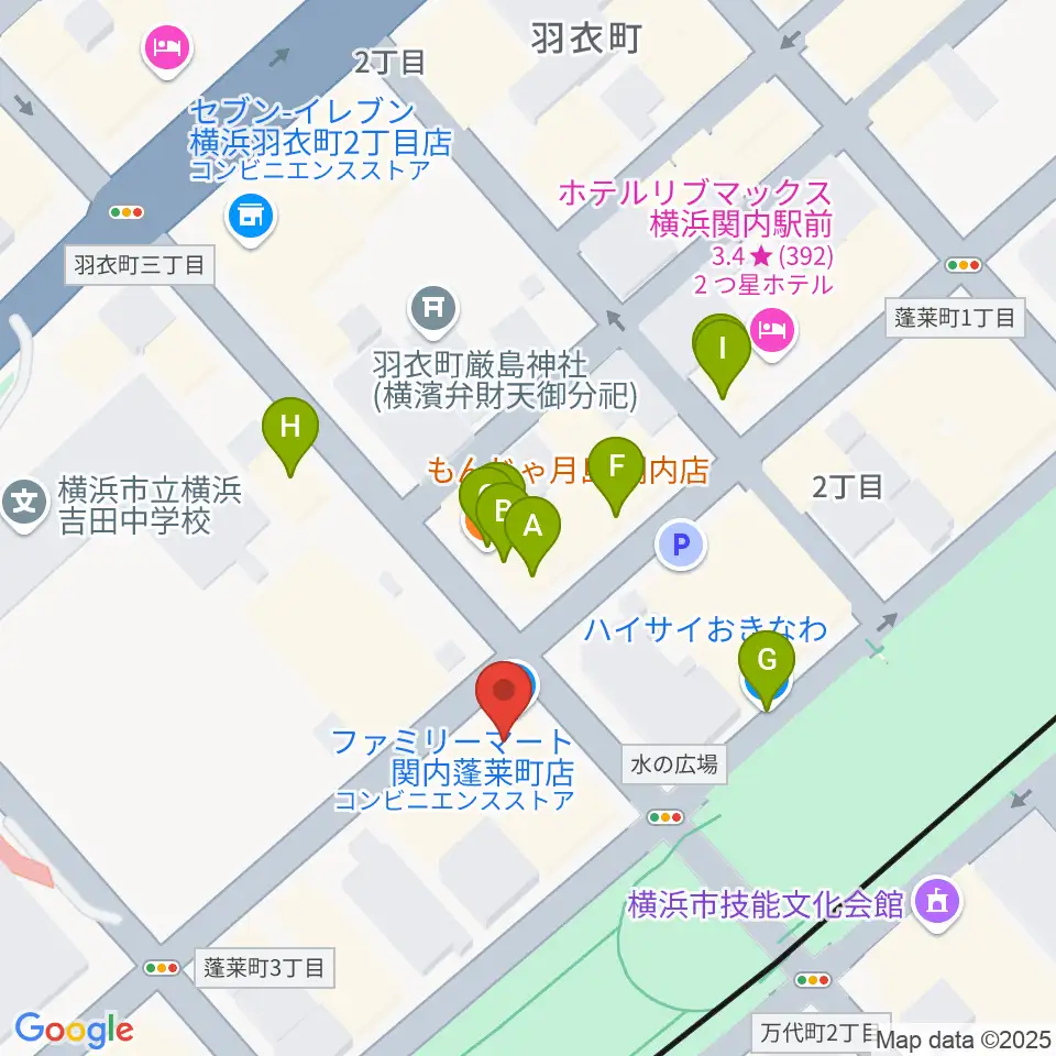 スタージス周辺のファミレス・ファーストフード一覧地図