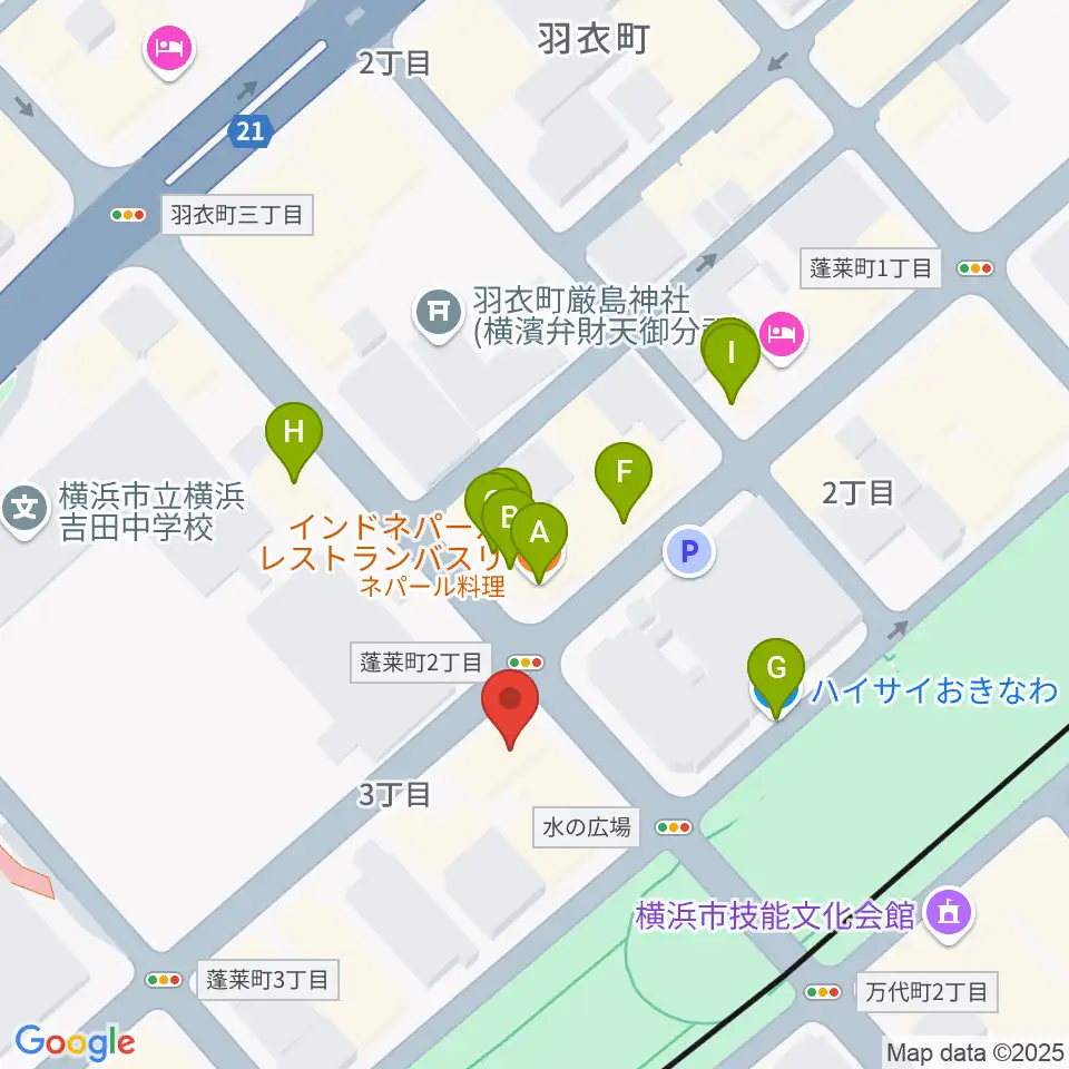 スタージス周辺のファミレス・ファーストフード一覧地図