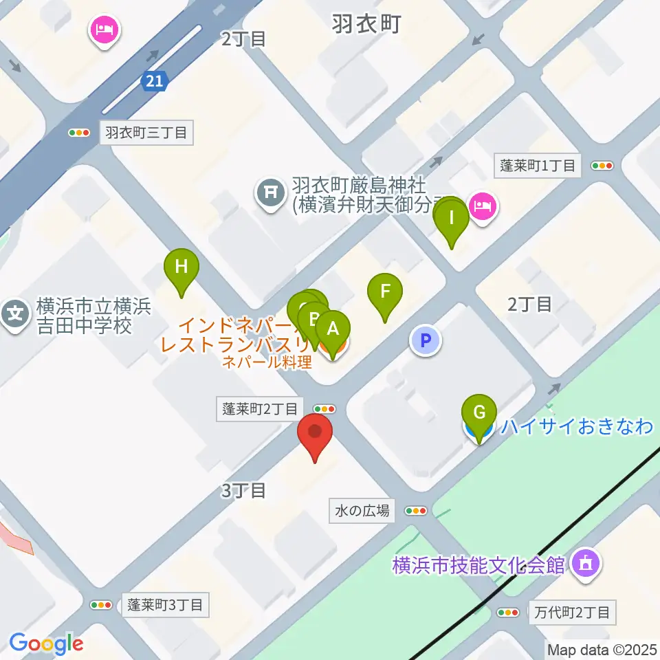 スタージス周辺のファミレス・ファーストフード一覧地図