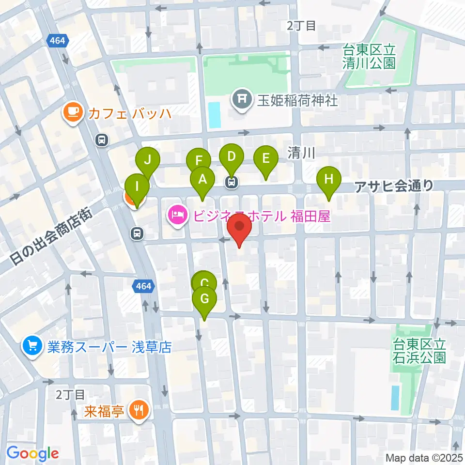 Void Lab周辺のファミレス・ファーストフード一覧地図