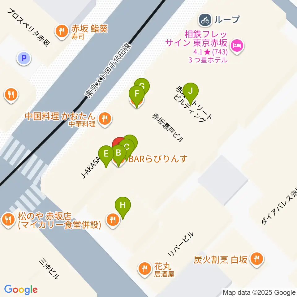 Bossa Nova & Jazz Club Kei周辺のファミレス・ファーストフード一覧地図