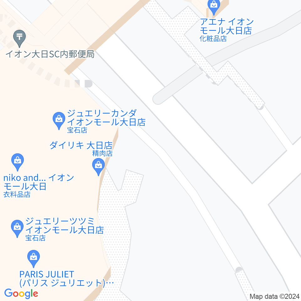 イオンシネマ大日周辺のファミレス・ファーストフード一覧地図