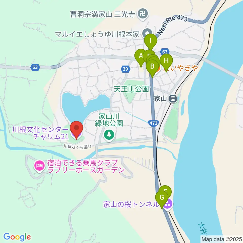 島田市川根文化センターチャリム21周辺のファミレス・ファーストフード一覧地図