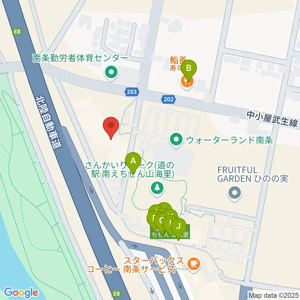 南越前文化会館周辺のファミレス・ファーストフード一覧地図