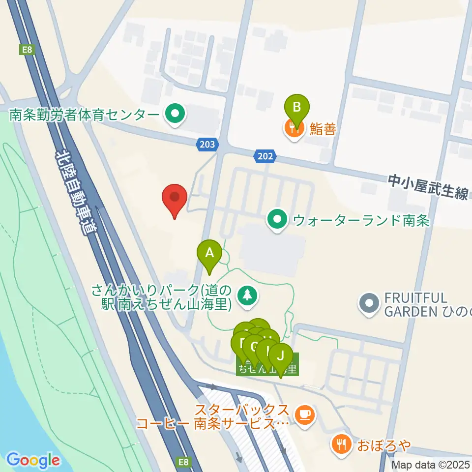 南越前文化会館周辺のファミレス・ファーストフード一覧地図