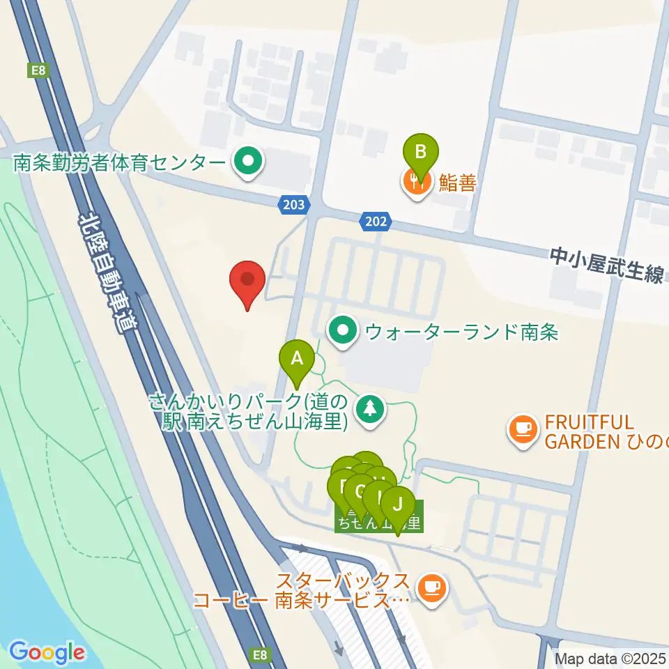 南越前文化会館周辺のファミレス・ファーストフード一覧地図