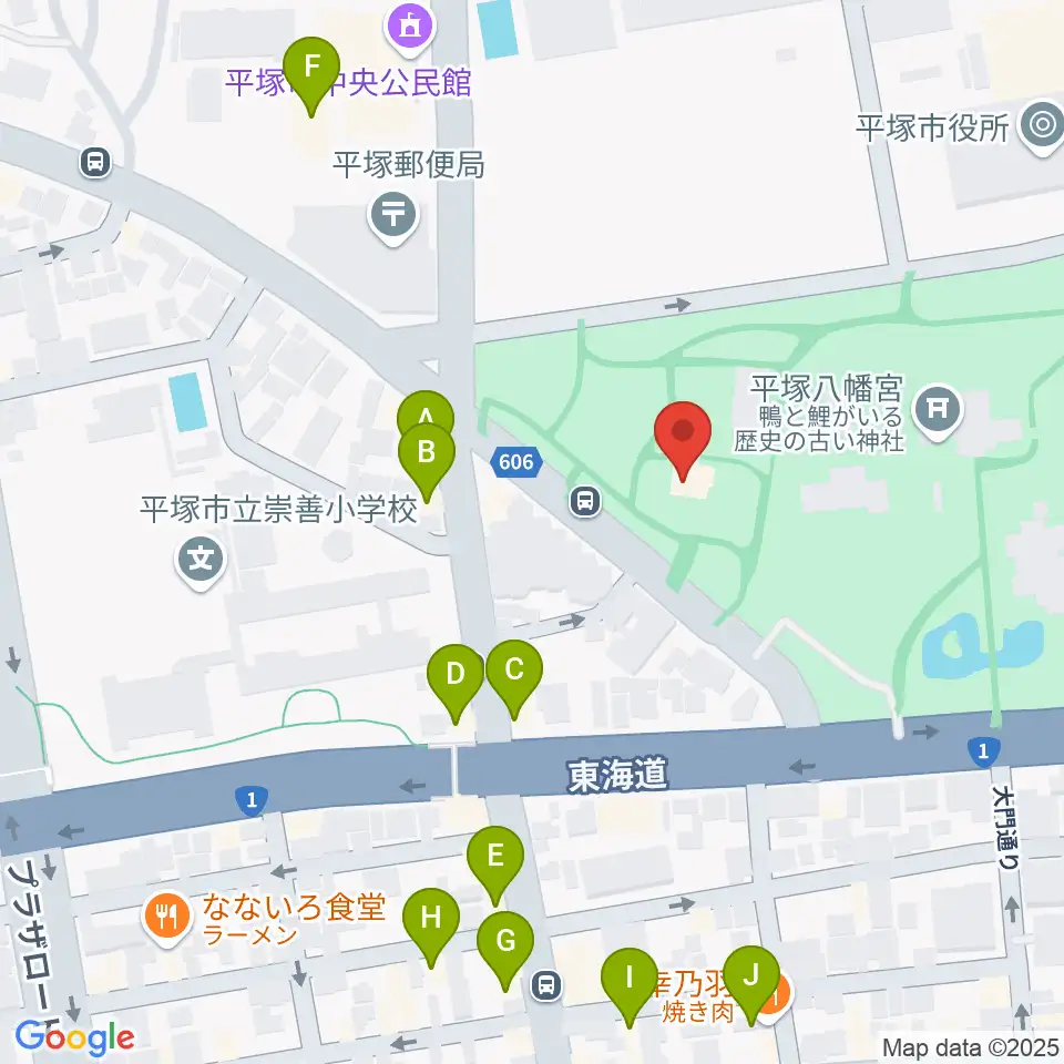 八幡山の洋館周辺のファミレス・ファーストフード一覧地図