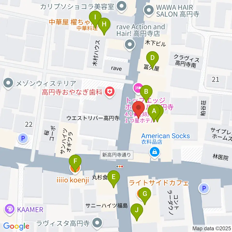 和楽器BAR 龍宮周辺のファミレス・ファーストフード一覧地図