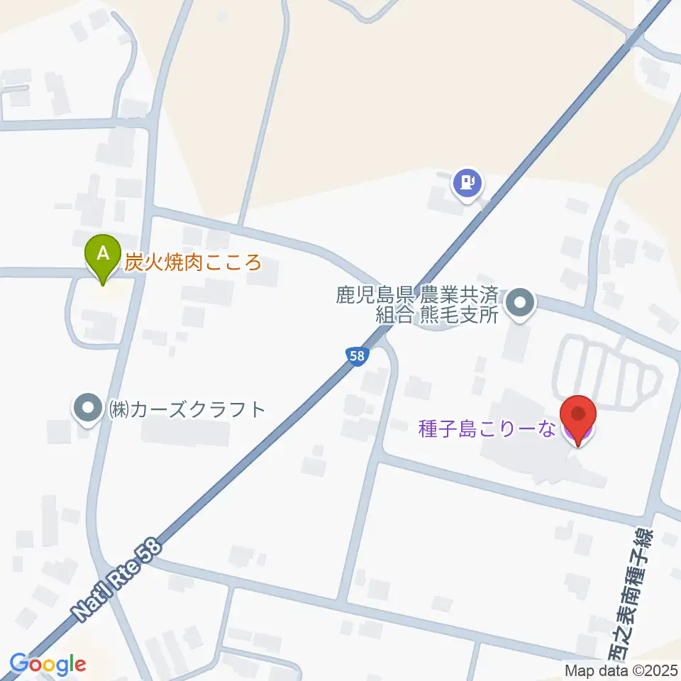 種子島こりーな周辺のファミレス・ファーストフード一覧地図