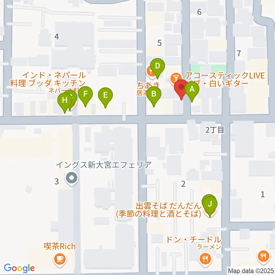 スターヒルスタジオ周辺のファミレス・ファーストフード一覧地図