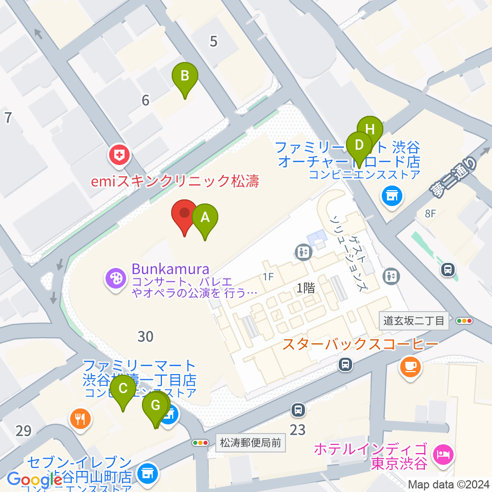 ル・シネマ周辺のファミレス・ファーストフード一覧地図