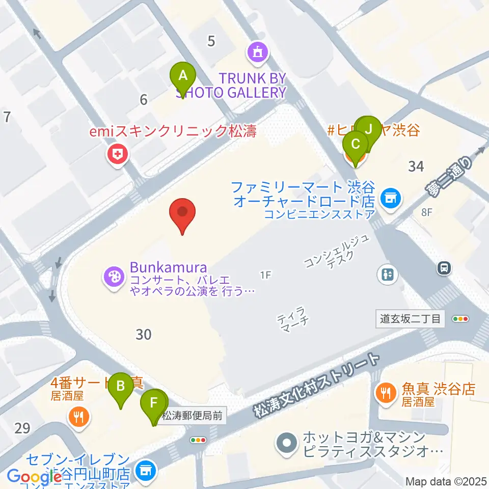 ル・シネマ周辺のファミレス・ファーストフード一覧地図
