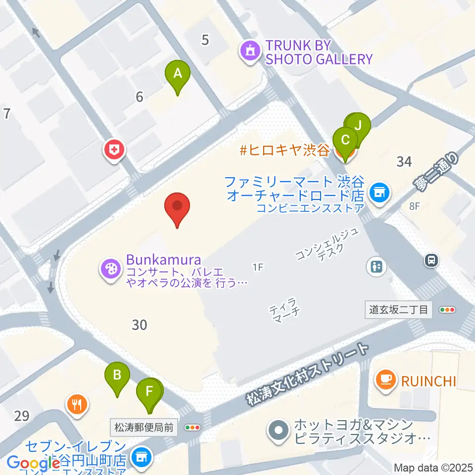 ル・シネマ周辺のファミレス・ファーストフード一覧地図