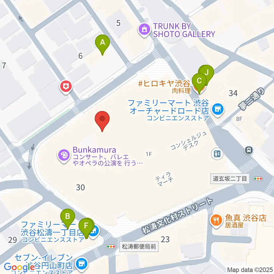 ル・シネマ周辺のファミレス・ファーストフード一覧地図