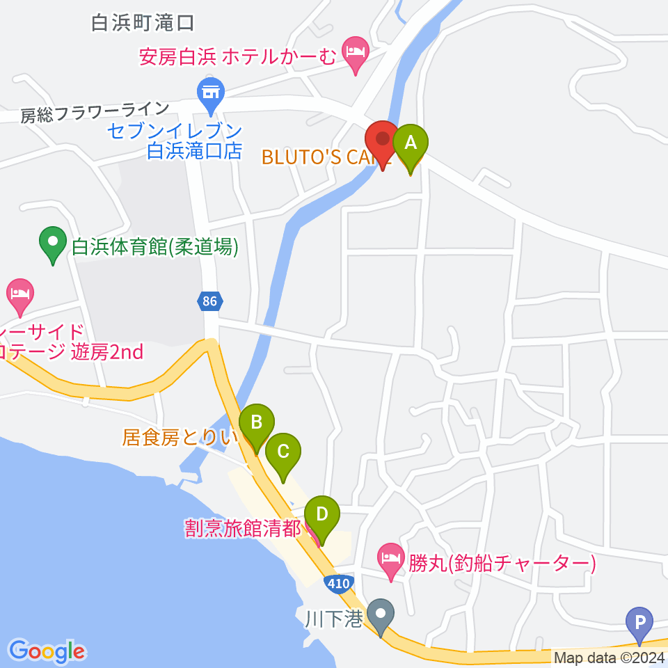 ル・ファーレ白浜周辺のファミレス・ファーストフード一覧地図