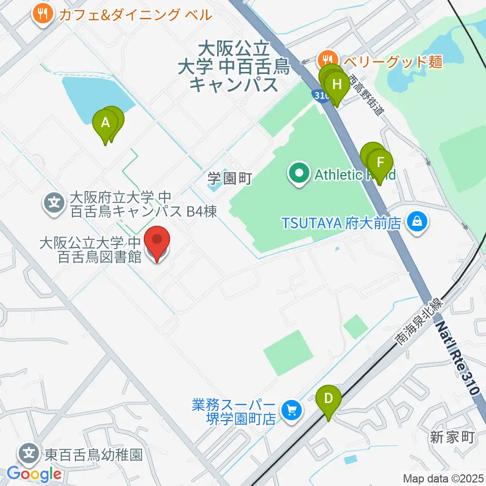 Uホール白鷺周辺のファミレス・ファーストフード一覧地図
