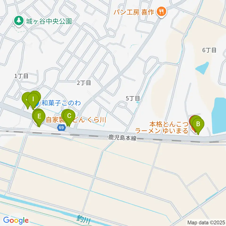 ジョーカーズサウンド周辺のファミレス・ファーストフード一覧地図