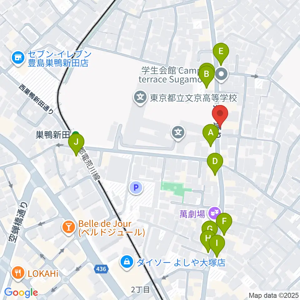 シネマハウス大塚周辺のファミレス・ファーストフード一覧地図
