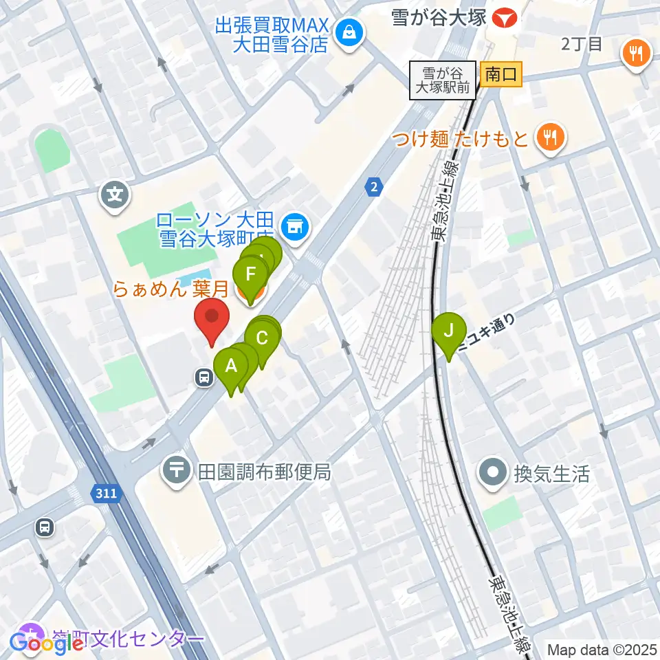 Studio PJ周辺のファミレス・ファーストフード一覧地図