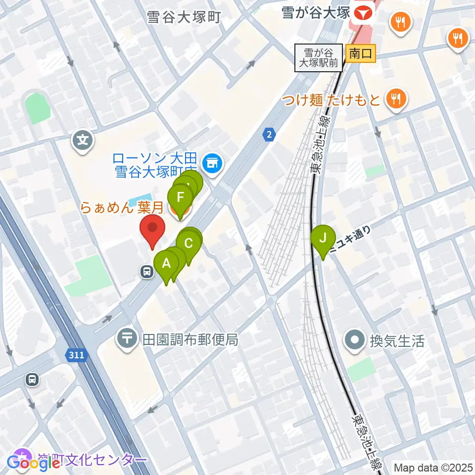 Studio PJ周辺のファミレス・ファーストフード一覧地図