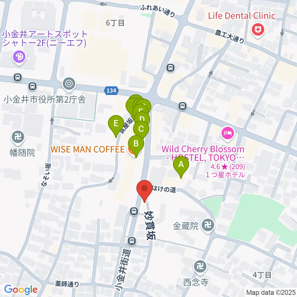 PLUS+FACTOR STUDIO周辺のファミレス・ファーストフード一覧地図