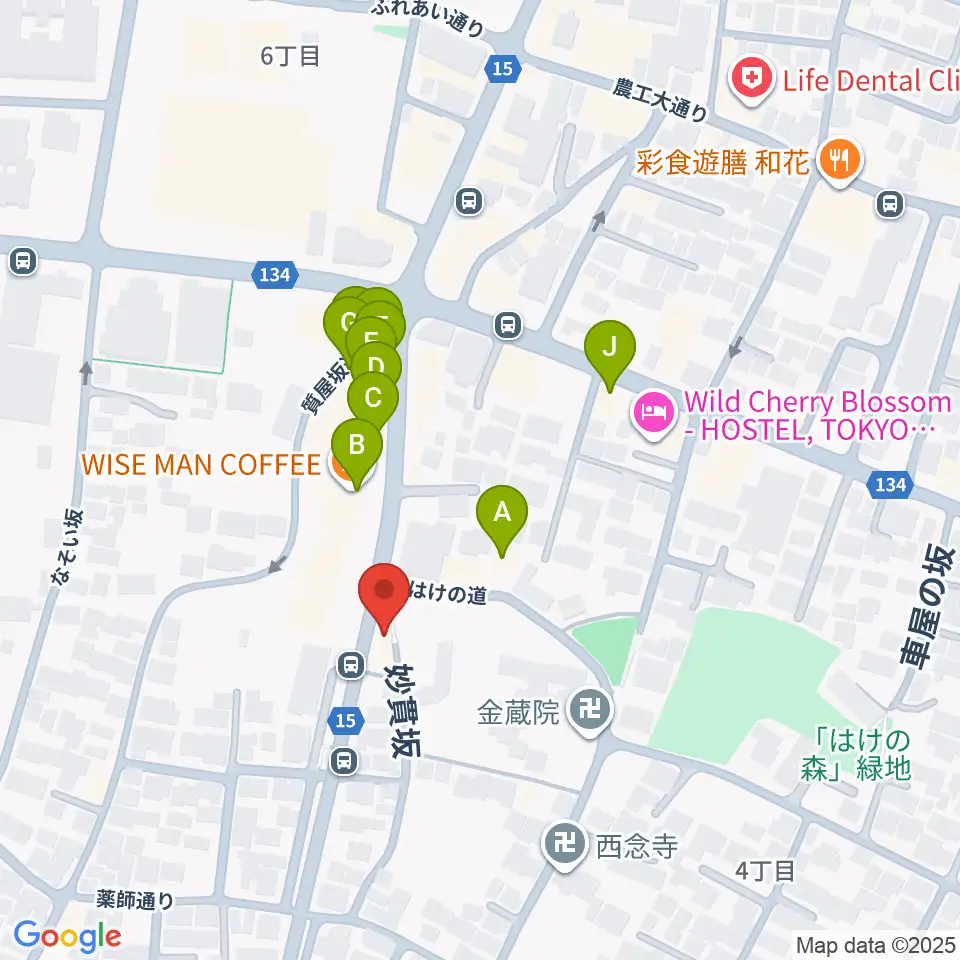 PLUS+FACTOR STUDIO周辺のファミレス・ファーストフード一覧地図