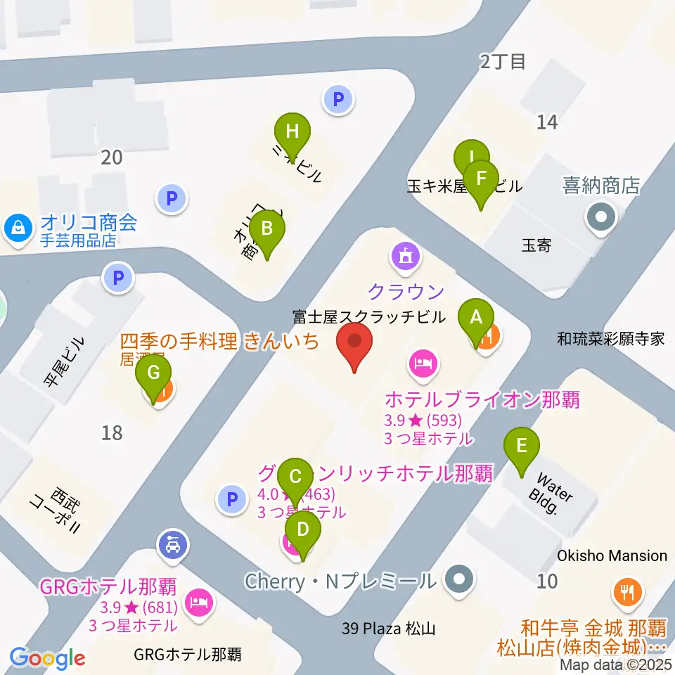 ドラムショップハル周辺のファミレス・ファーストフード一覧地図