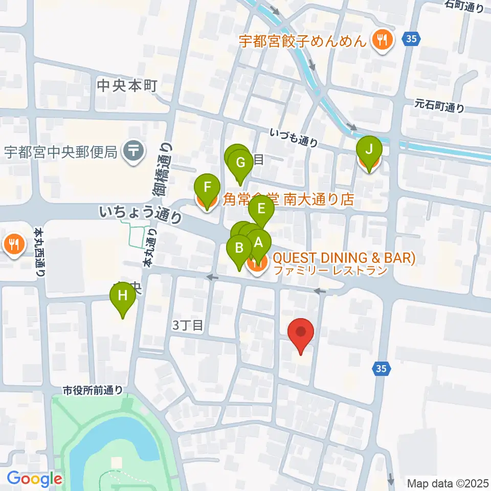 SOUND STUDIO KENT周辺のファミレス・ファーストフード一覧地図