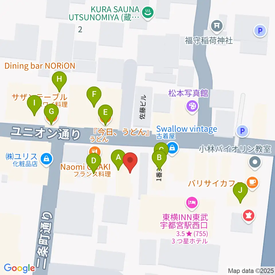 Pupu's Studio(ププズスタジオ)周辺のファミレス・ファーストフード一覧地図