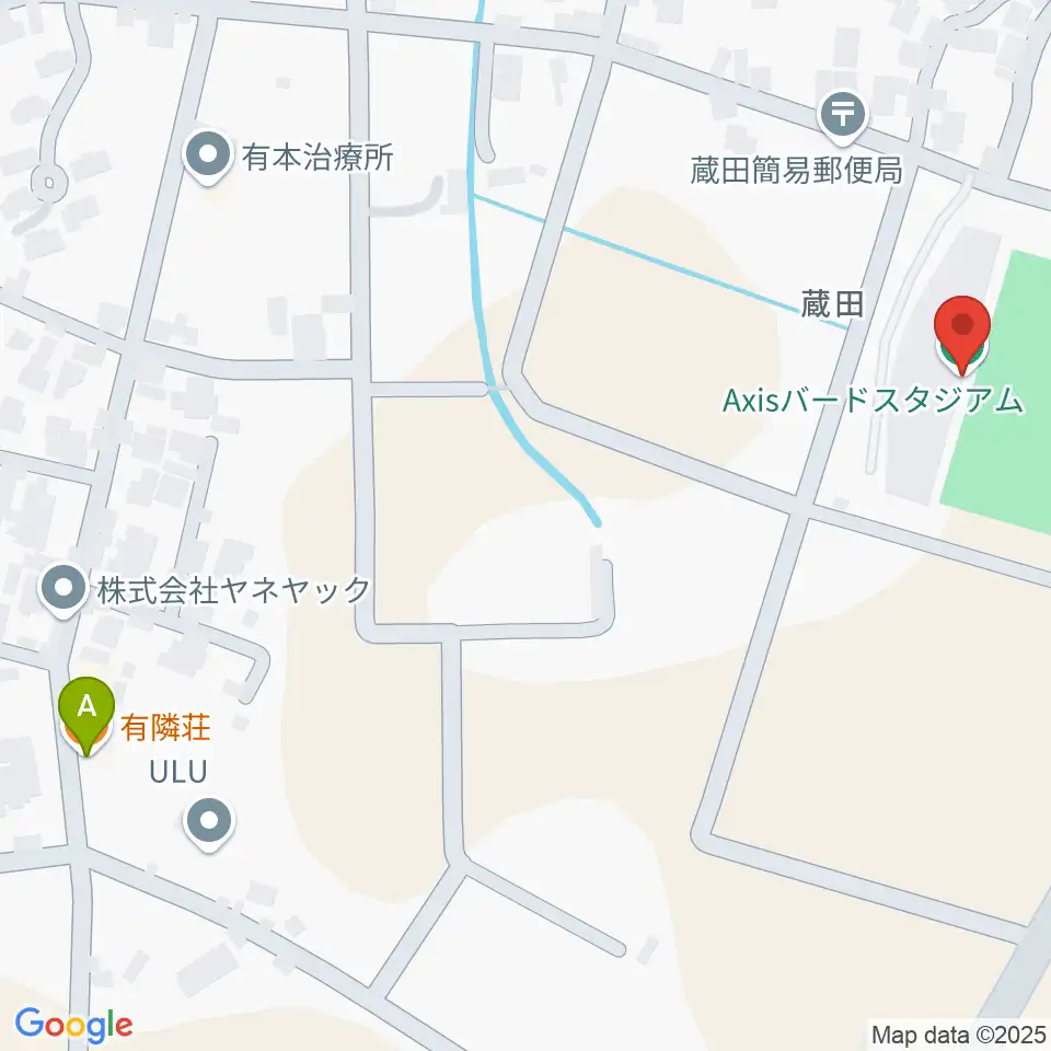 Axisバードスタジアム周辺のファミレス・ファーストフード一覧地図