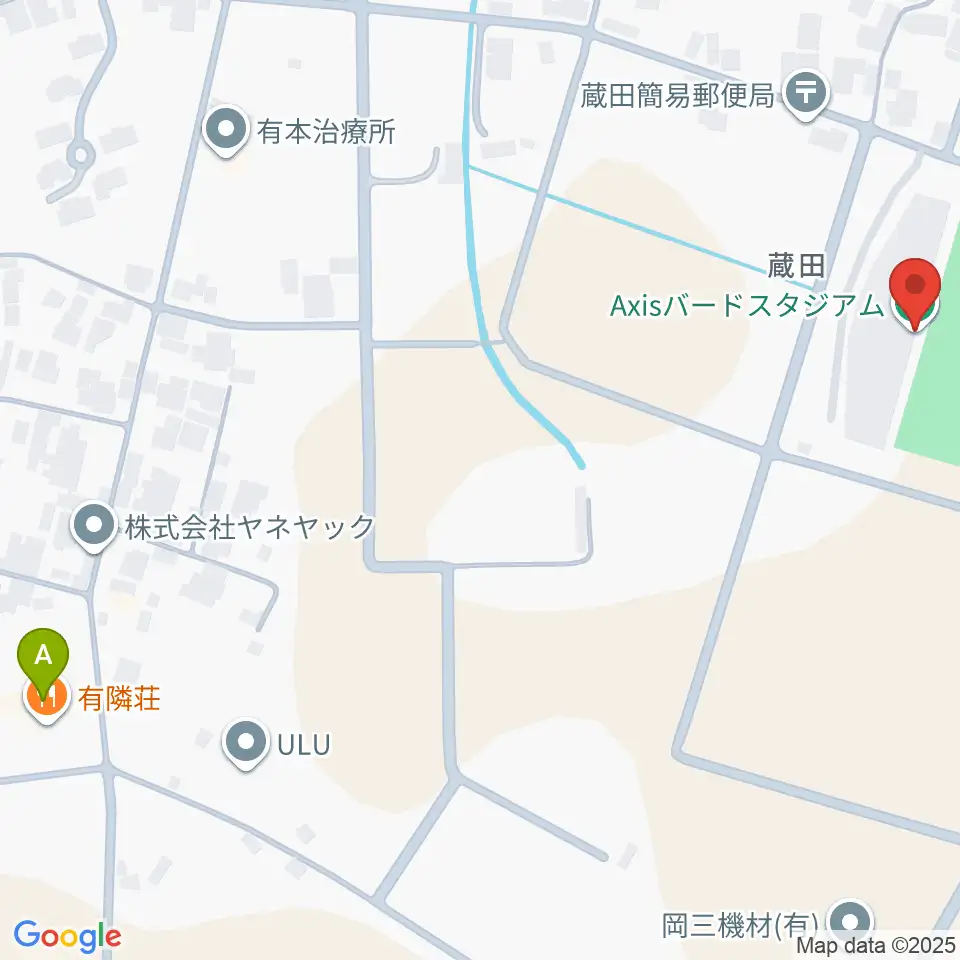 Axisバードスタジアム周辺のファミレス・ファーストフード一覧地図