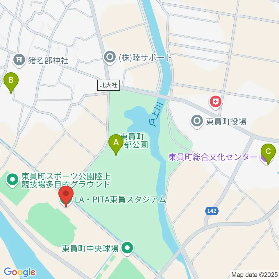 LA・PITA東員スタジアム周辺のファミレス・ファーストフード一覧地図