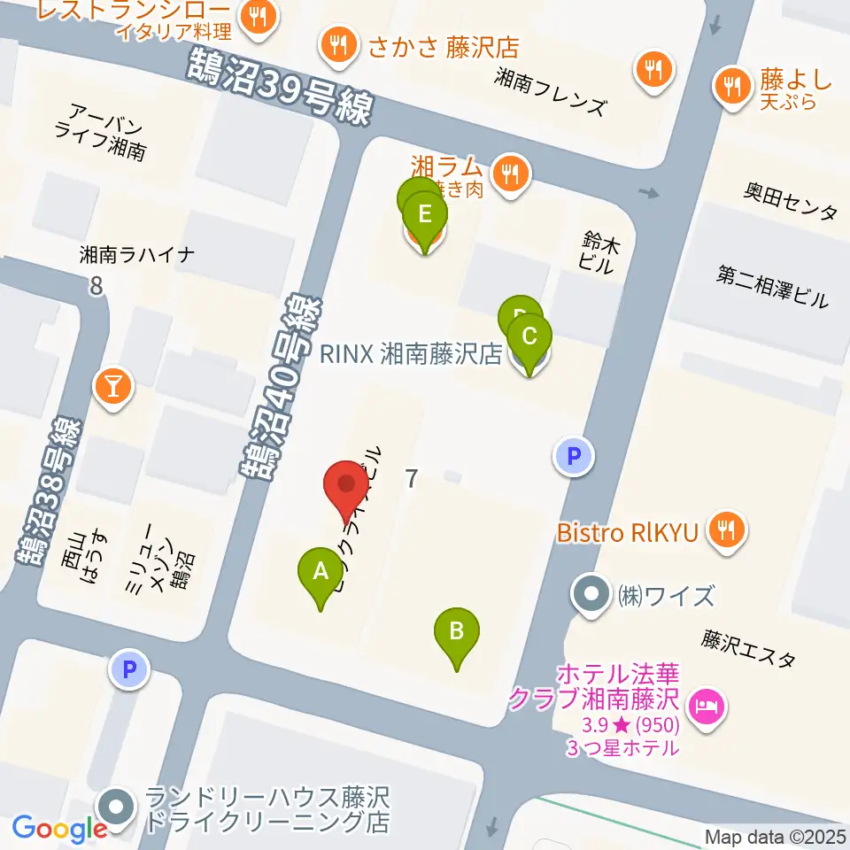 太陽ぬ荘スタジオ周辺のファミレス・ファーストフード一覧地図