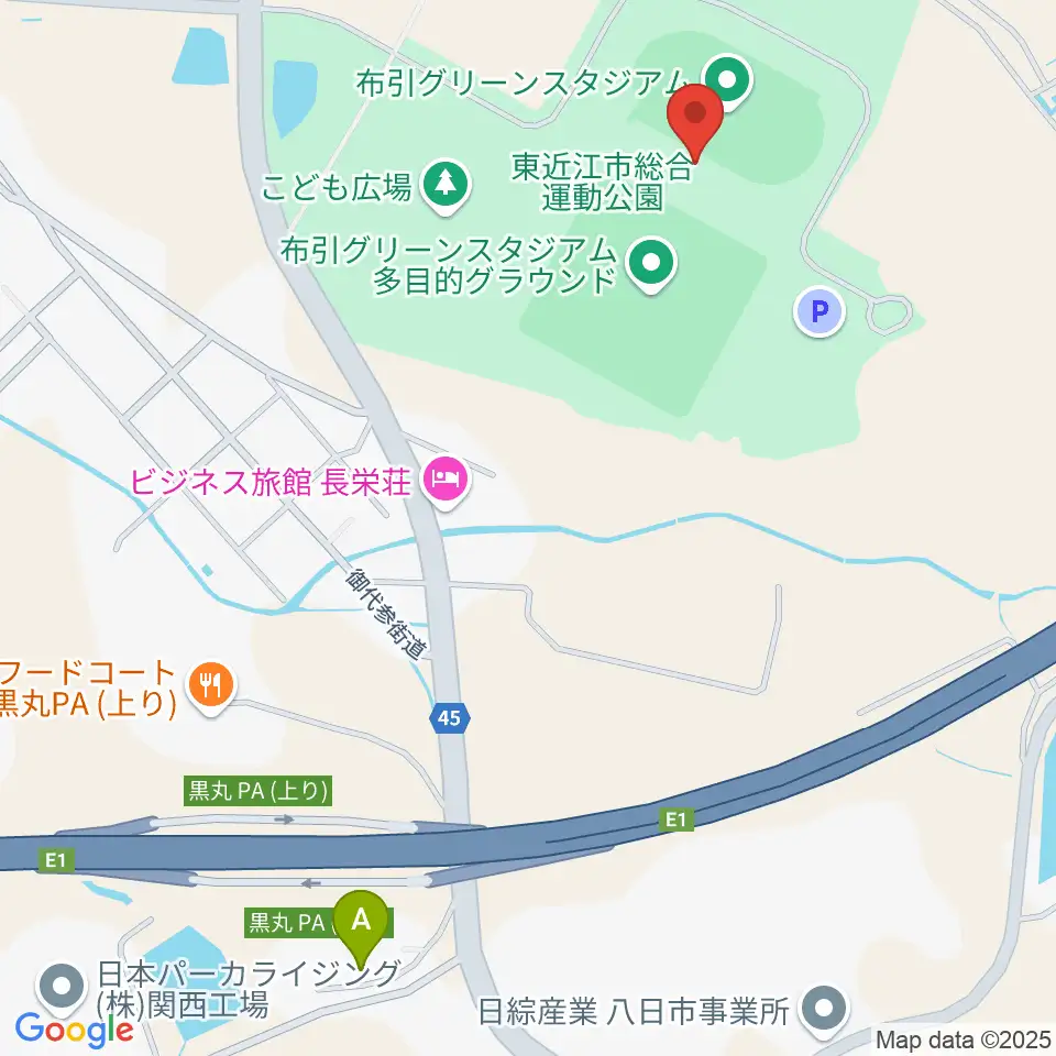 布引グリーンスタジアム周辺のファミレス・ファーストフード一覧地図