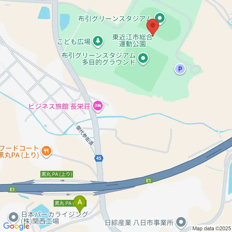 布引グリーンスタジアム周辺のファミレス・ファーストフード一覧地図