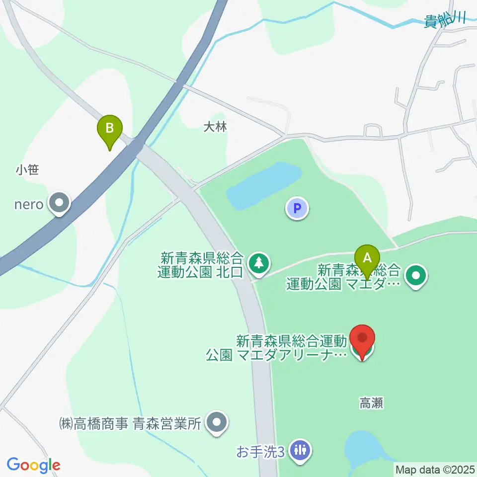 マエダアリーナ周辺のファミレス・ファーストフード一覧地図
