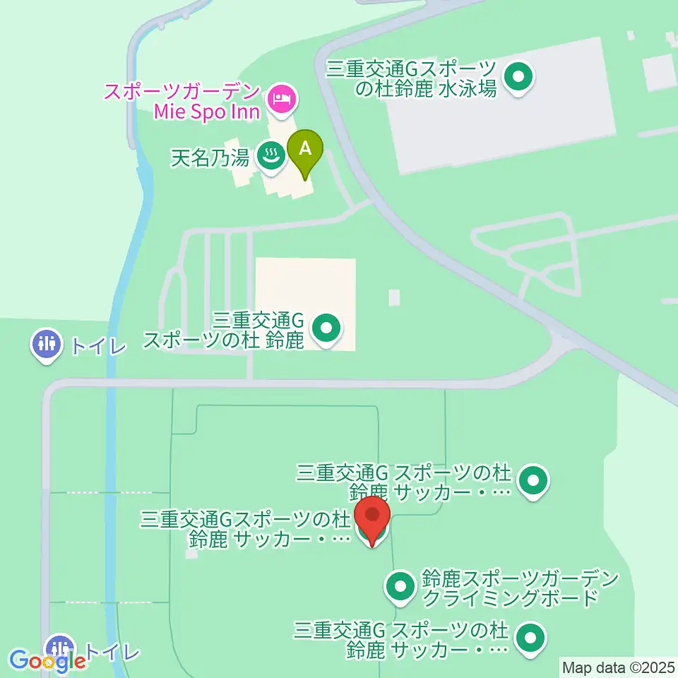 三重交通Gスポーツの杜鈴鹿サッカー・ラグビー場周辺のファミレス・ファーストフード一覧地図