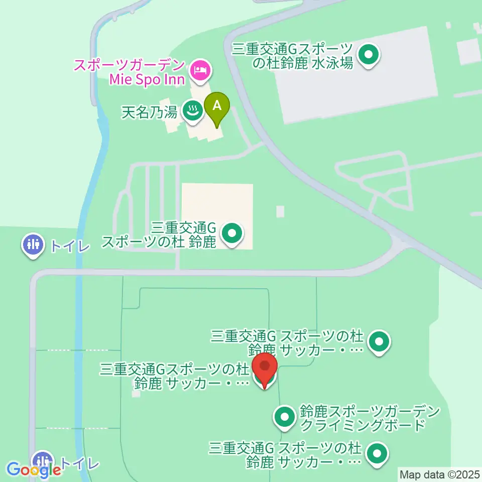 三重交通Gスポーツの杜鈴鹿サッカー・ラグビー場周辺のファミレス・ファーストフード一覧地図