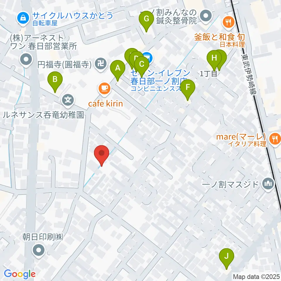 ヴァイオリン工房 IL VIOLINO周辺のファミレス・ファーストフード一覧地図