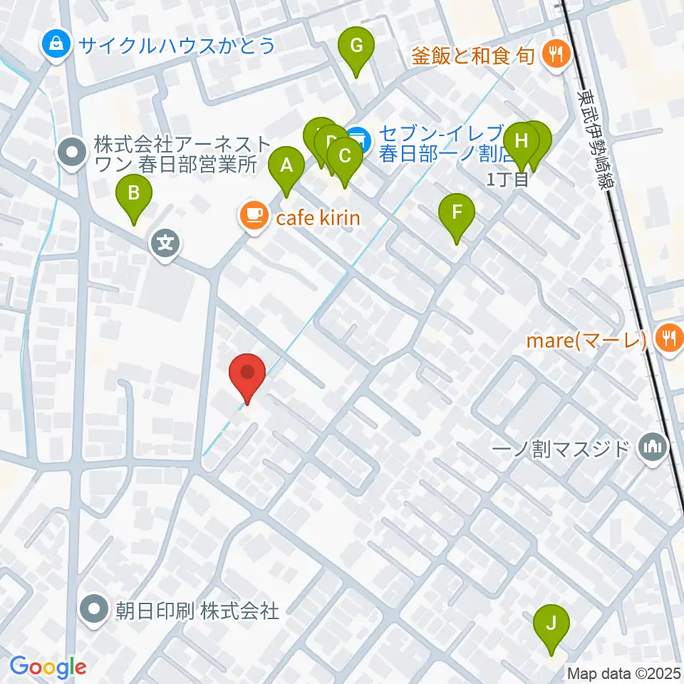 ヴァイオリン工房 IL VIOLINO周辺のファミレス・ファーストフード一覧地図