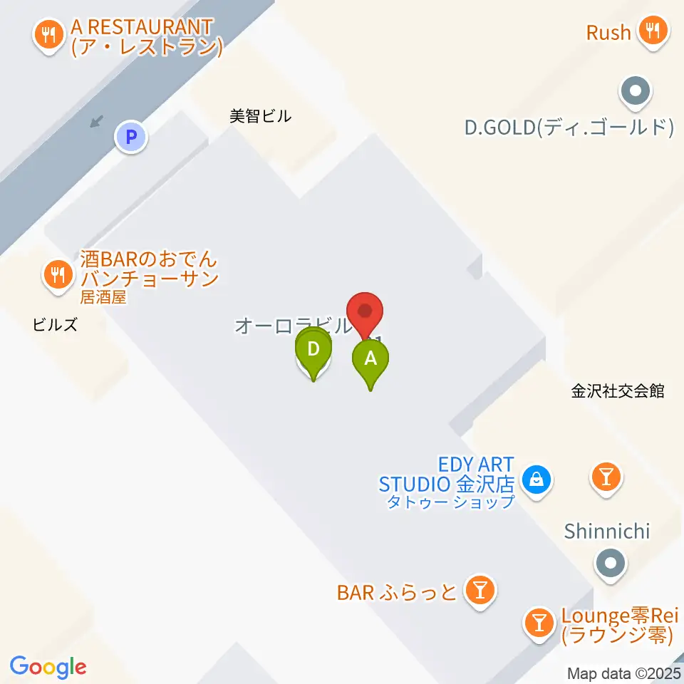 片町ash周辺のファミレス・ファーストフード一覧地図