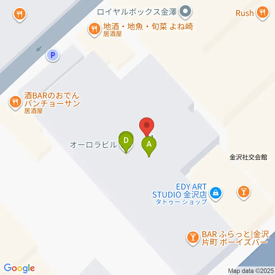 片町ash周辺のファミレス・ファーストフード一覧地図
