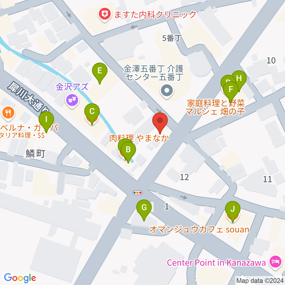 道草カフェ・アルプ周辺のファミレス・ファーストフード一覧地図