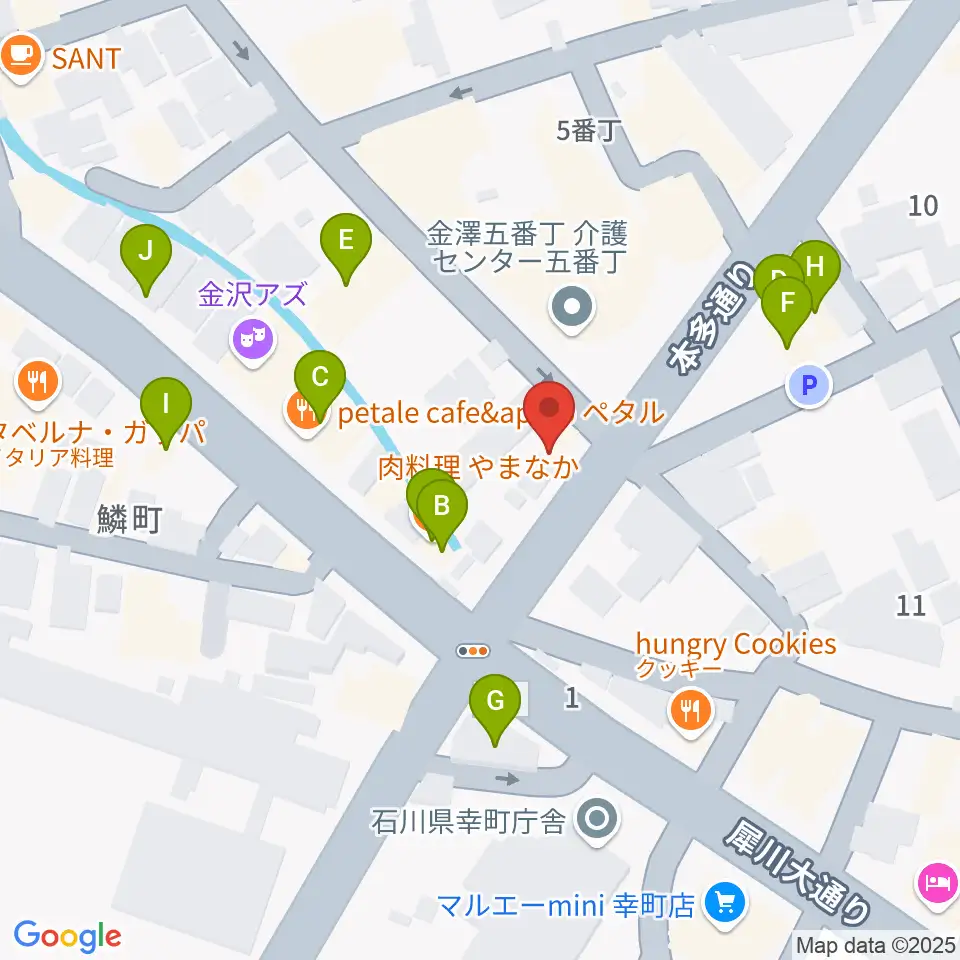 道草カフェ・アルプ周辺のファミレス・ファーストフード一覧地図