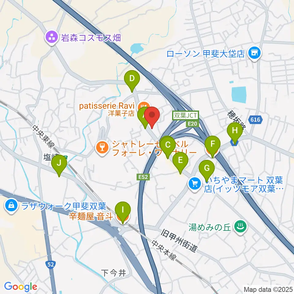 iB MUSIC STUDIO周辺のファミレス・ファーストフード一覧地図