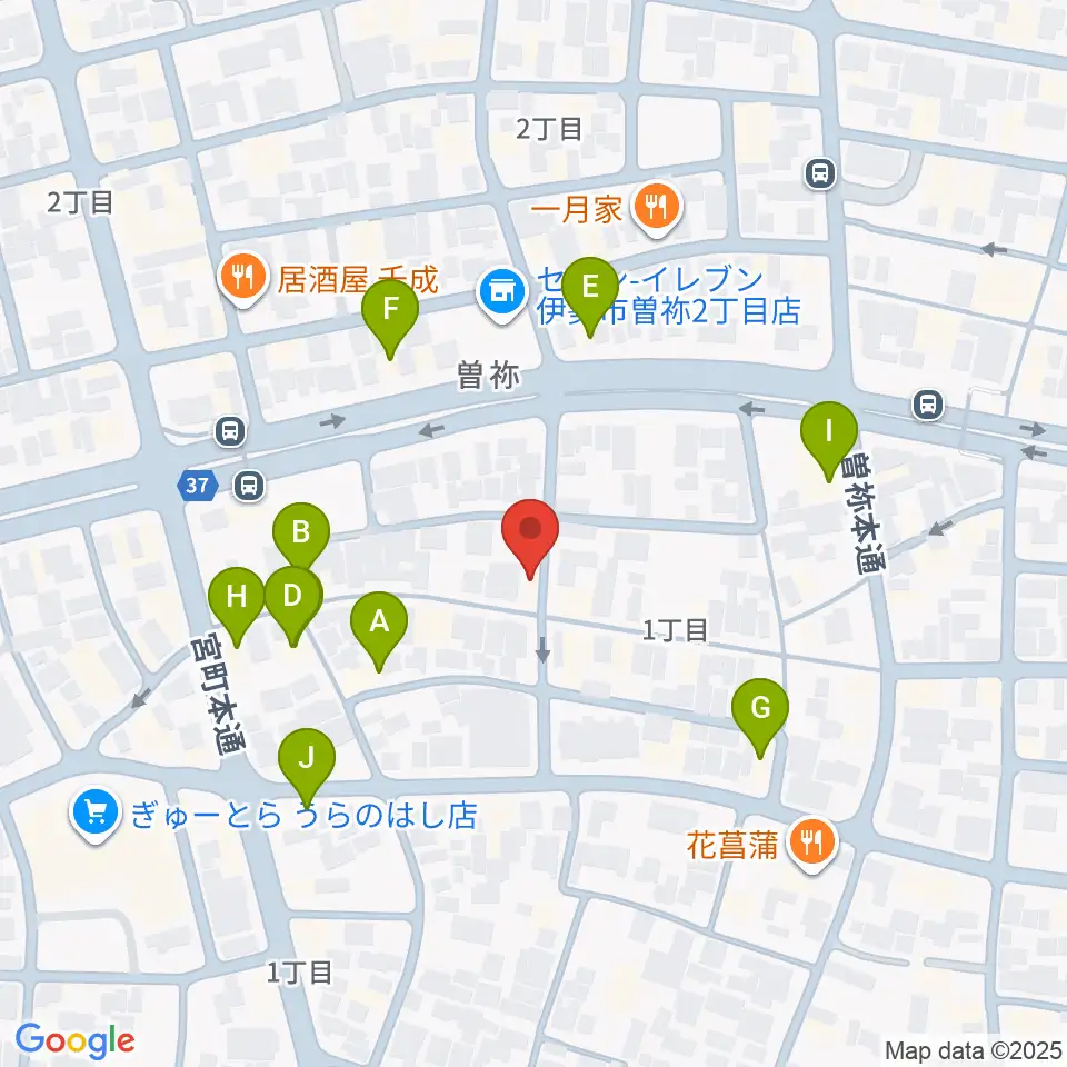 伊勢BARRET周辺のファミレス・ファーストフード一覧地図