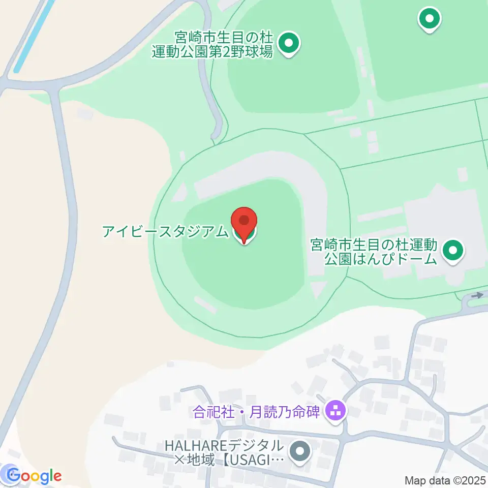 アイビースタジアム周辺のファミレス・ファーストフード一覧地図