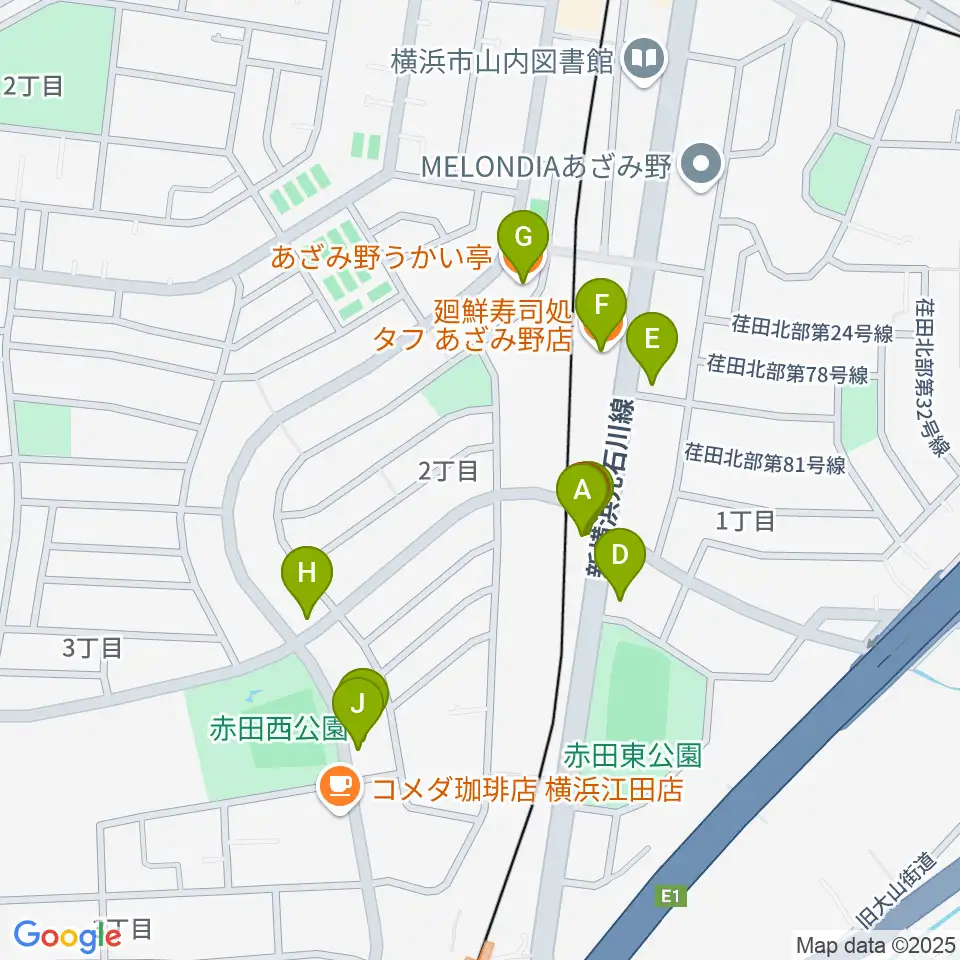 sound studio U-Be周辺のファミレス・ファーストフード一覧地図