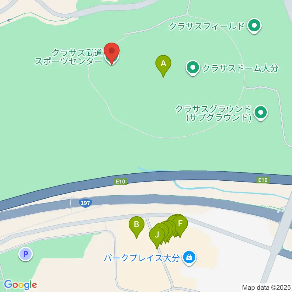 クラサス武道スポーツセンター周辺のファミレス・ファーストフード一覧地図