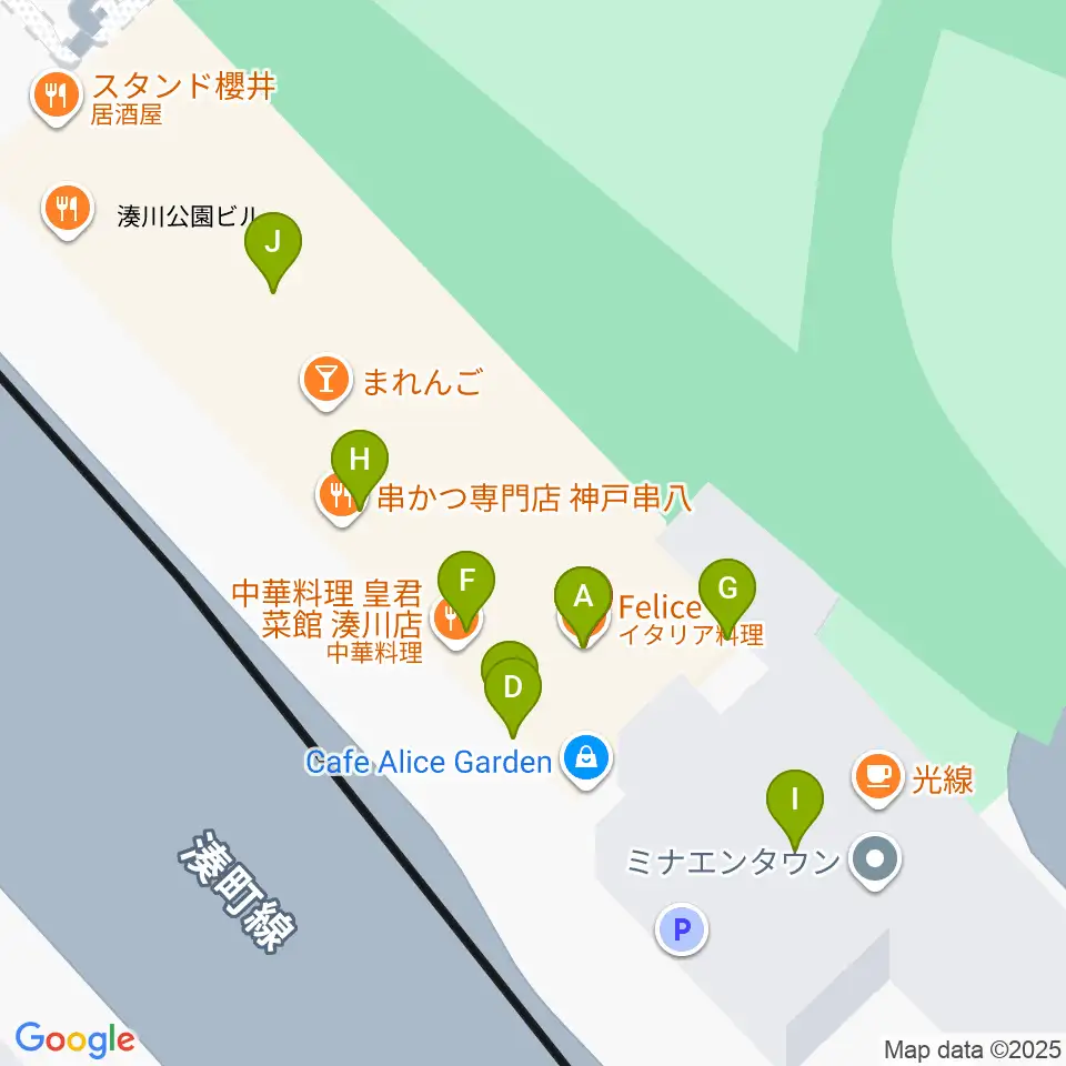 新開地MILKY SOUND周辺のファミレス・ファーストフード一覧地図